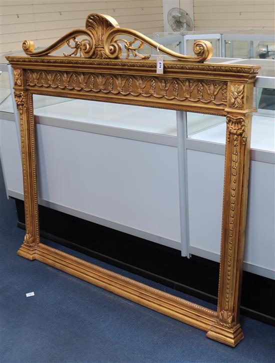 A gilt mirror frame